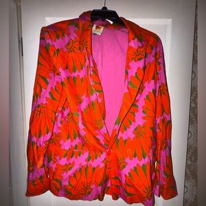 FARM Rio Pink and Orange Floral Blazer